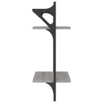 vidaXL Étagères murales à 2 niveaux avec barres 2 Pièces sonoma gris