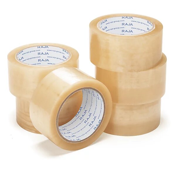 Ruban adhésif polypropylène transparent raja standard  28 microns 48 mm x 66 m (lot de 6)
