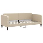 vidaXL Lit de jour avec gigogne sans matelas crème 80x200 cm