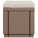 Keter Pouf de rangement Cube avec coussin Cappuccino