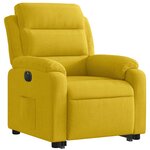 vidaXL Fauteuil inclinable électrique jaune Velours