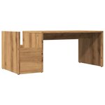 vidaXL Table basse chêne artisanal 90x45x35 cm bois d'ingénierie