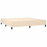 vidaXL Sommier à lattes de lit avec matelas Crème 160x200 cm Tissu