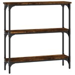 vidaXL Table console chêne fumé 75x22 5x75 cm bois d'ingénierie