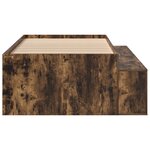 vidaXL Cadre de lit de rangement Chêne fumé 80x200 cm