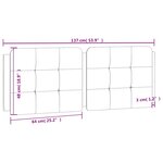 vidaXL Coussin de tête de lit Zadar blanc 137 cm similicuir