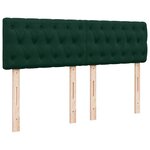 vidaXL Sommier à lattes de lit et matelas Vert foncé 160x200cm Velours