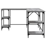 Bureau table poste de travail meuble d'ordinateur informatique étude sonoma 139 x 139 x 75 cm bois d'ingénierie gris 02_0023948