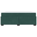 vidaXL Cadre de lit avec matelas Vert foncé 180 x 200 cm Velours