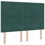 vidaXL Lit à ressorts avec tête de lit Vert foncé 200 x 160 cm Velours
