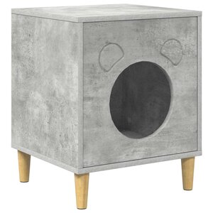 vidaXL Maison pour chat Béton 42 5 x 40 x 53 cm Bois d'ingénierie