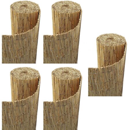 Canisse paillon de bambou non pelé (lot de 5)