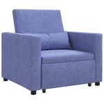 vidaXL Fauteuil 3 en 1 en denim bleu