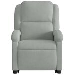 vidaXL Fauteuil de massage inclinable Gris clair Velours