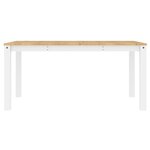 vidaXL Table à manger Panama blanc 160x80x75 cm bois massif de pin