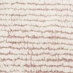 Tapis en laine rose clair et blanc avec finition pompons - 120 x 170 cm
