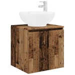 vidaXL Vanité de lavabo mural Bois ancien 49 5 x 44 5 x 65 cm