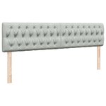 vidaXL Cadre de lit ottoman avec matelas gris clair 200x200 cm velours