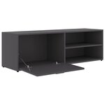 vidaXL Meuble TV Gris 120x34x37 cm Bois d’ingénierie
