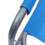 vidaXL Chaises de metteur en scène lot de 2 Acier Bleu
