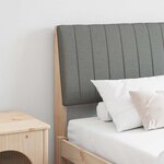 vidaXL Tête de lit capitonnée Gris foncé 200 cm Pin massif