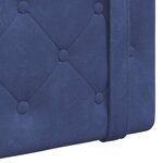 vidaXL Tête de lit suspendue Avec lumière LED Bleu police Velours
