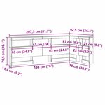 vidaXL Tête de lit de rangement Chêne noir 75 cm Bois d'ingénierie