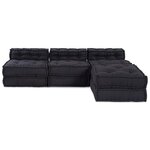 vidaXL Unité de canapé modulaire 4 Pièces Anthracite Tissu