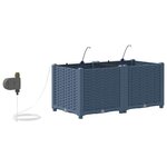 vidaXL Pots de jardin Gris 80 x 40 x 37.5 cm Acier