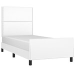 vidaXL Cadre de lit sans matelas blanc 90x200 cm similicuir