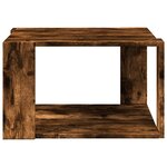 vidaXL Table basse chêne fumé 51 5x51 5x30 cm bois d'ingénierie