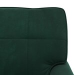 vidaXL Chaise longue avec coussin Vert foncé 91 x 157 x 91 cm Velours