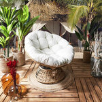 Fauteuil de jardin rotatif avec coussin cancun