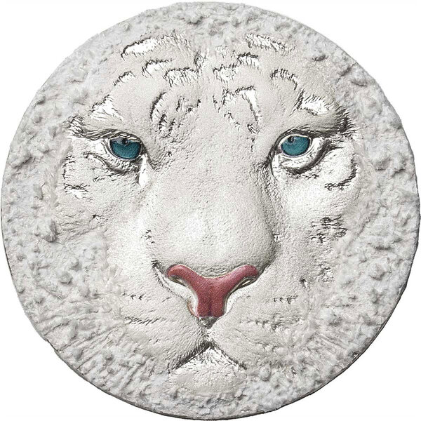 Pièce de monnaie en Argent 5 Dollars g 93.3 (3 oz) Millésime 2022 Winter Hunters WHITE TIGER