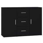 vidaXL Buffet Noir 91x29 5x65 cm Bois d'ingénierie