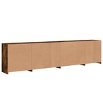 vidaXL Buffet avec lumières LED chêne fumé 283x37x67 cm