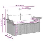 vidaXL Ensemble de canapé de jardin 5 Pièces Marron polyrotin