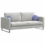 vidaXL Coussins de siège 2 Pièces Bleu denim Ø30 x 13 cm tissu