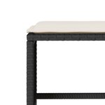 vidaXL Salon de jardin 6 Pièces avec coussins noir résine tressée