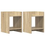 vidaXL Support de Plante 2 pièces Chêne Sonoma 30 x 30 x 40 cm