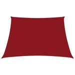 vidaXL Voile de parasol Tissu Oxford carré 3x3 m Rouge