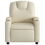 vidaXL Fauteuil inclinable Crème Similicuir