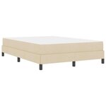 vidaXL Lit à ressorts avec matelas Crème 140 x 190 cm tissu