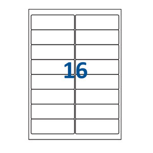 Lot de 100 Planches étiquettes autocollantes blanches sur feuille A4 : 99 x 33 9 mm (16 étiquettes par feuille  spéciales bons de transport)