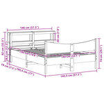 vidaXL Cadre de lit et tête de lit blanc 140x190 cm bois de pin massif