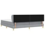 Lit Box Spring vidaXL avec Matelas Gris clair 200x200 cm en Tissu