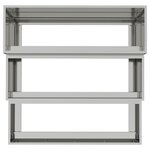 vidaXL Jardinière à 3 niveaux 90x90x35 cm Acier galvanisé