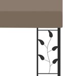 vidaXL Belvédère mural 3x3x2 5 m Taupe