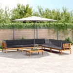 vidaXL Salon palette de jardin avec coussins 6Pièces bois d'acacia massif