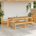 vidaXL Ensemble de salle à manger de jardin 5 pièces en bois d'acacia massif
